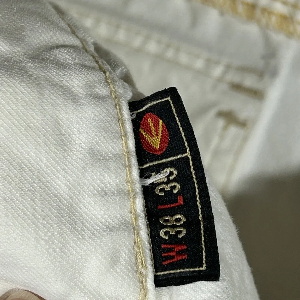 Y2k Energie Jean'session Mens Size 38x35 Regular White Jeans Pants #3626